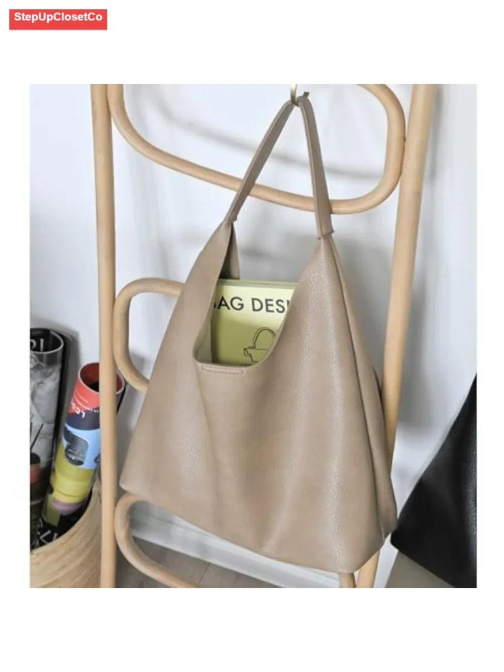 Hobo Bag Women Soft Vegan Leather Slouchy Tote Shoulder Purse